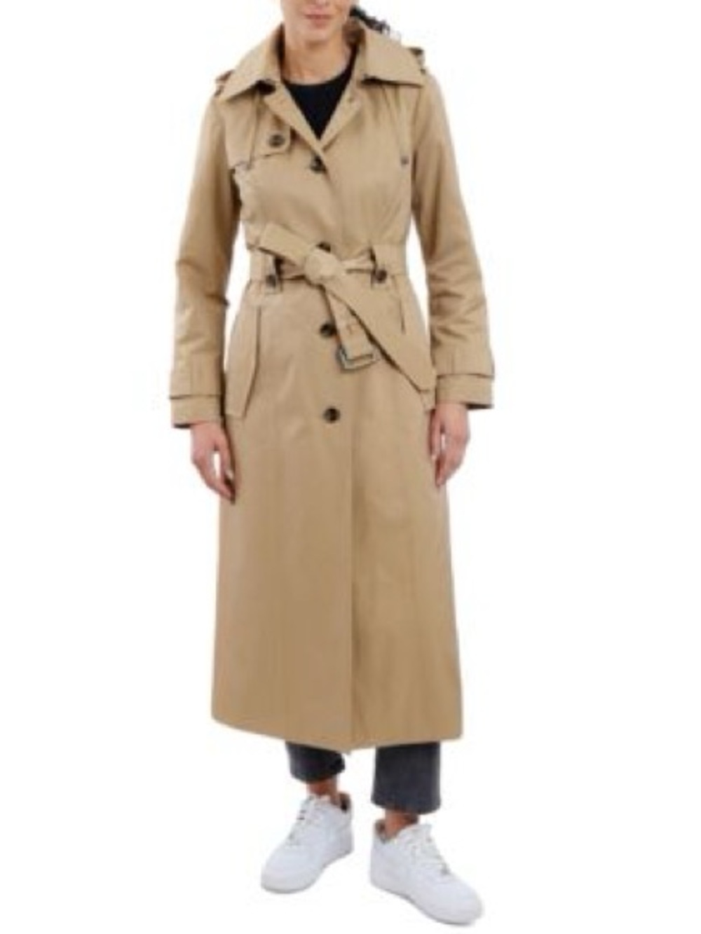 London Fog Ladies Large Hooded Trench Coat
